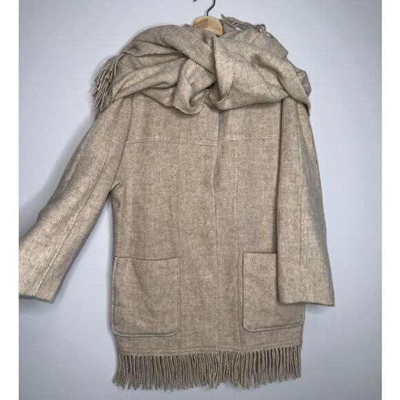 Isabel Marant Cream Cape with Fringe - Picture 4 of 10